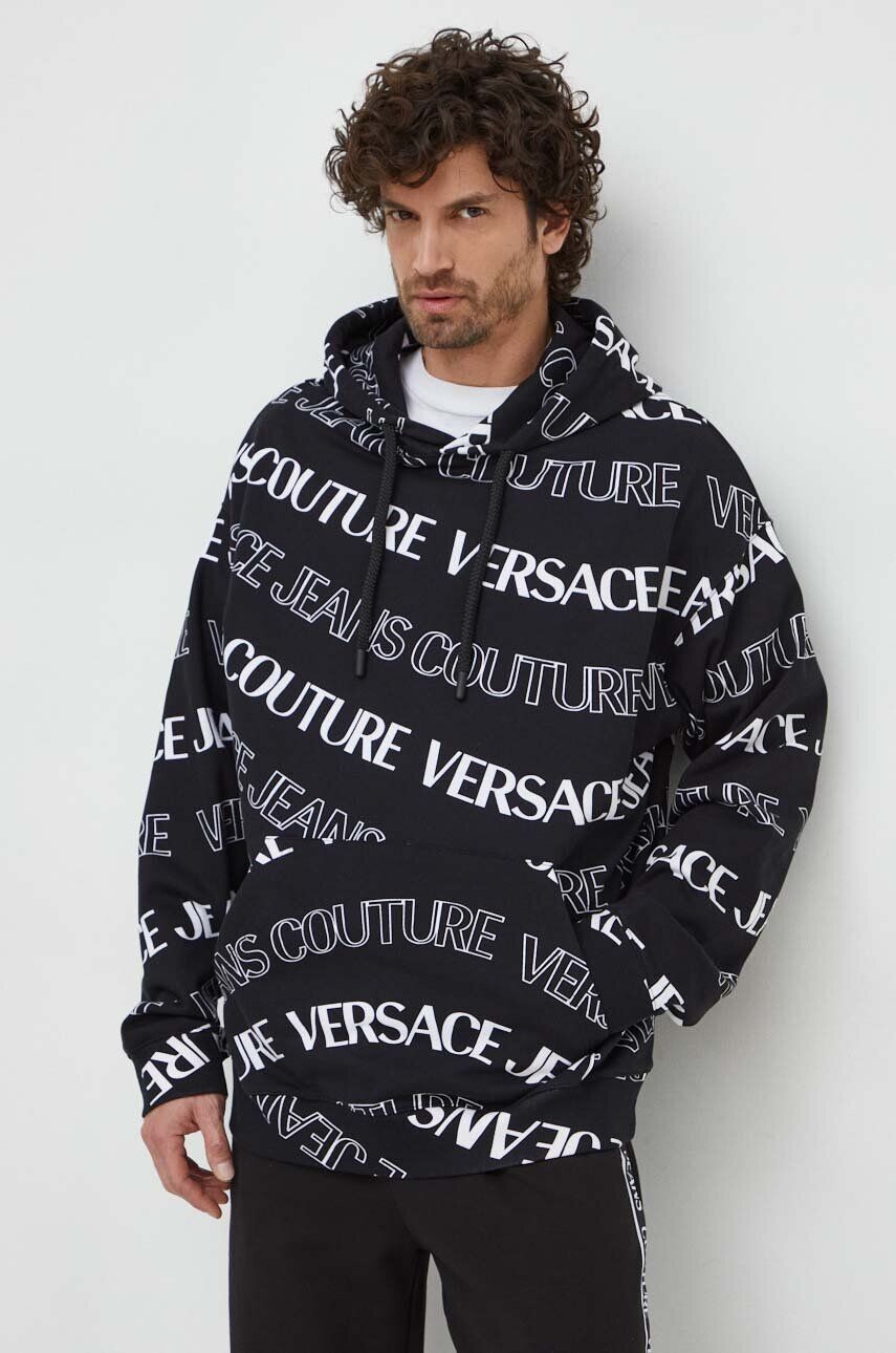 

Хлопковая толстовка Versace Jeans Couture, черный