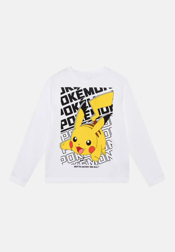 Nkmamas футболка с длинными рукавами с изображением покемонов Name It, Bright White