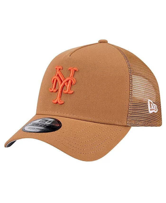 

Мужская коричневая регулируемая кепка New York Mets A-Frame Trucker 9FORTY New Era, коричневый