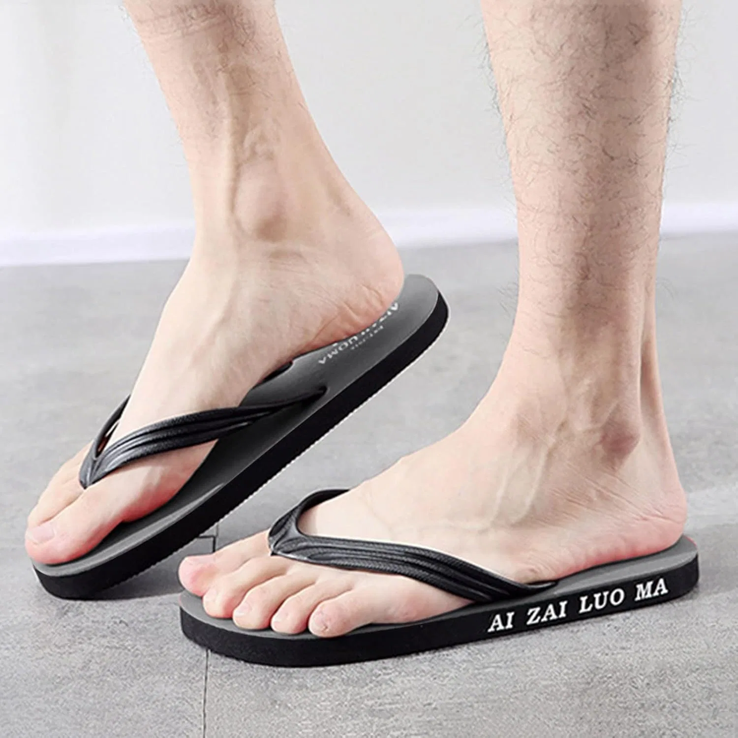 Шлепанцы Herren, Weiche Sohle Leichte Bequem Шлепанцы Ohne Absatz Sommerschuhe Strandschuhe Atmungsaktiv Zehentrenner Outdoorschuhe Für Alltag Schnell Trocknend Strand Hausschuhe CPIDAH, Grau — фото 3