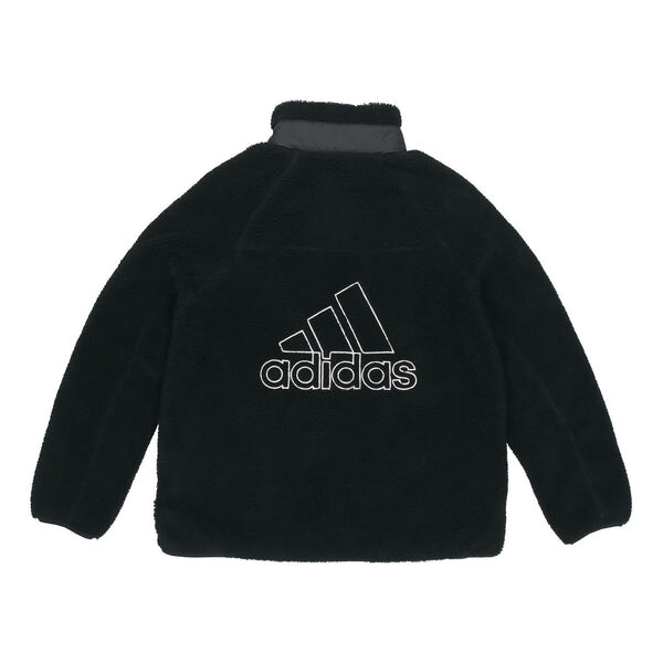 Куртка шерпа двусторонняя куртка азиатские размеры Adidas, черный — фото 2