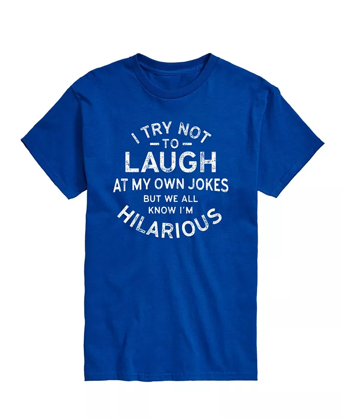 

Мужская футболка с коротким рукавом "Laugh at My Own Jokes" AIRWAVES, синий