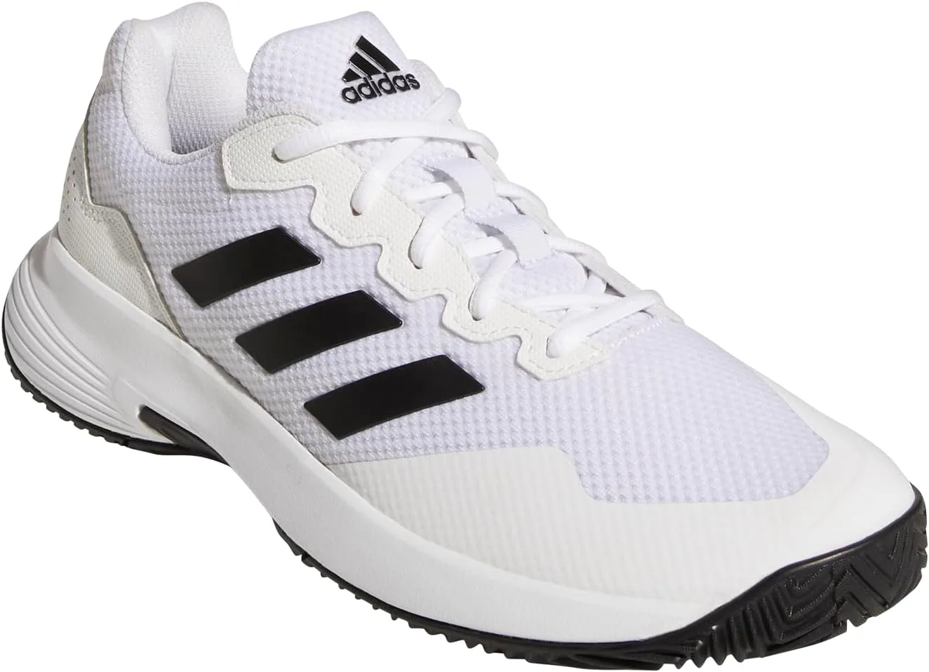 Мужские теннисные кроссовки Adidas Gamecourt, белый/черный — фото 2