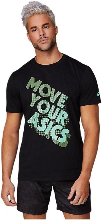 

Мужская футболка ASICS с коротким рукавом и графическим принтом, размер 2 (2031C446), черный