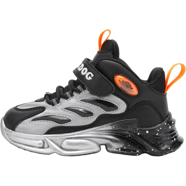 

Износостойкая, дышащая, амортизирующая детская повседневная обувь Bobdog, 23093 черный/серебро (spring fall)