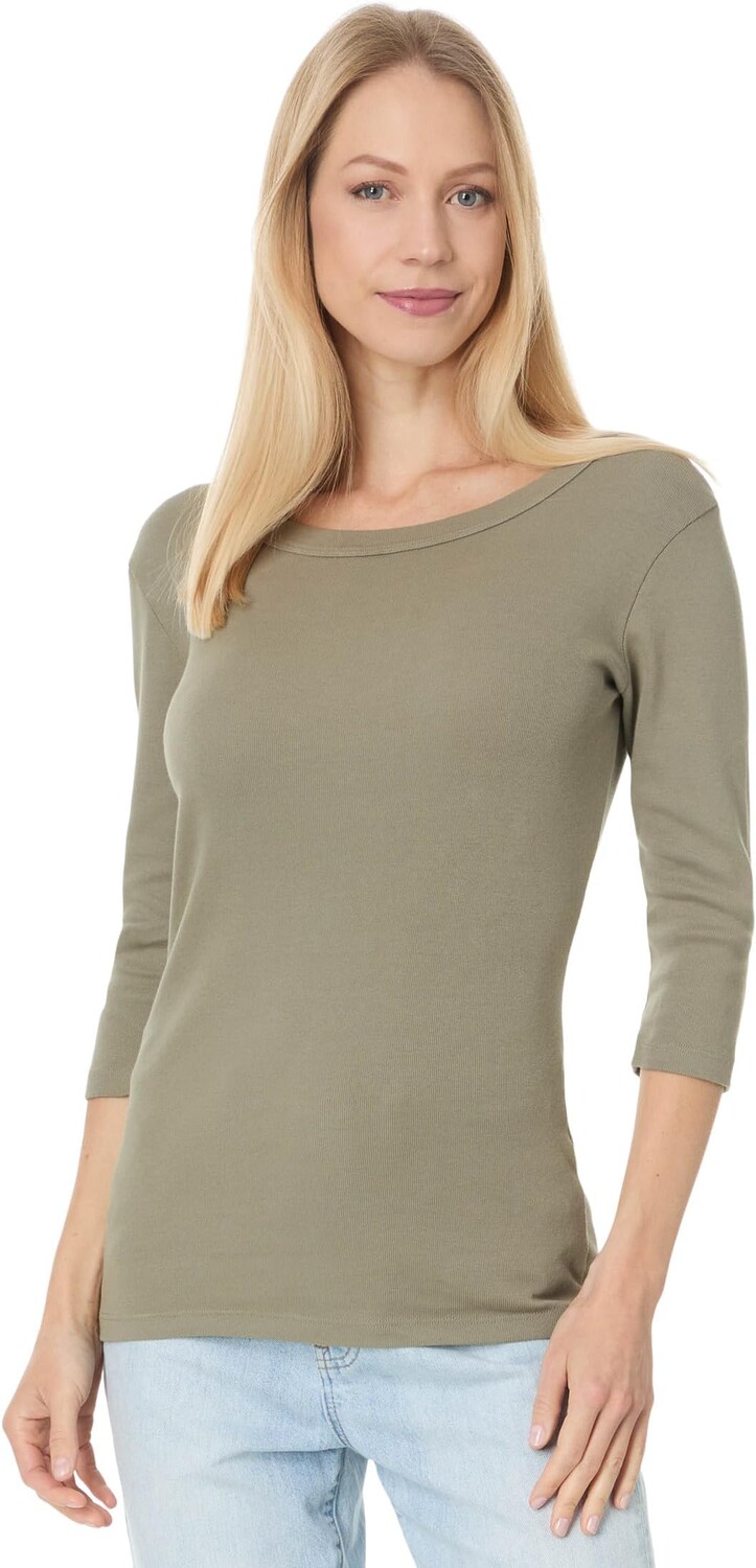 

Футболка Michael Stars Dot 3/4 Sleeve Tee, оливковый