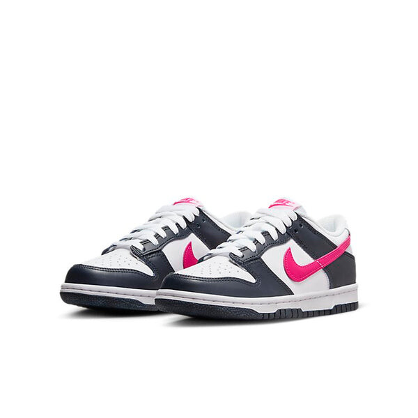 Кроссовки (GS) Nike Dunk Low 'Obsidian Fierce Pink', цвет dark obsidian/fierce pink/white — фото 2
