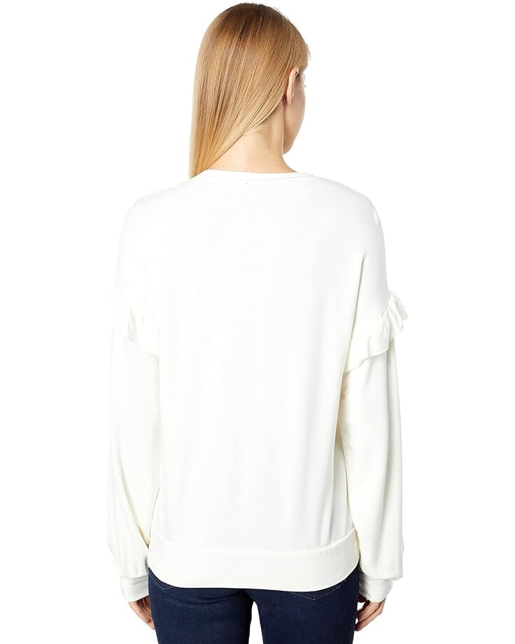 

Толстовка bobi Los Angeles Rayon Terry Ruffle Sweatshirt, кремовый