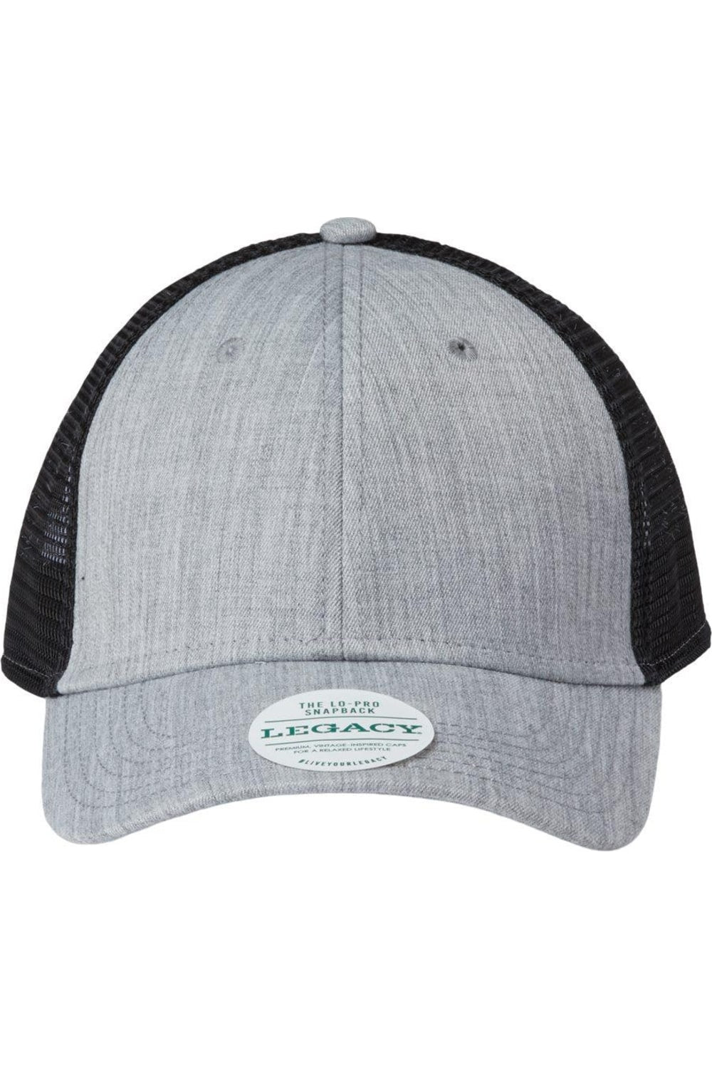 

Кепка дальнобойщика LEGACY Lo-Pro Snapback, цвет heather grey/ black