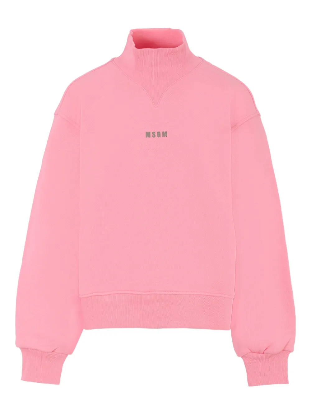 

Хлопковая толстовка с воротником-стойкой MSGM Kids, розовый