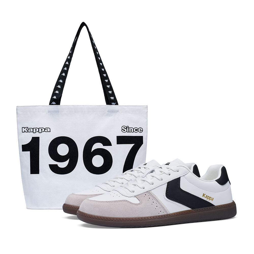 

Kappa Антискользящие износостойкие низкие кеды для скейтбординга Unisex Classic White Black - Classic White/Black[Бесплатная белая холщовая сумка]
