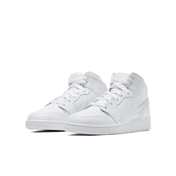Кроссовки 1 mid 'triple white' Air Jordan, белый — фото 3