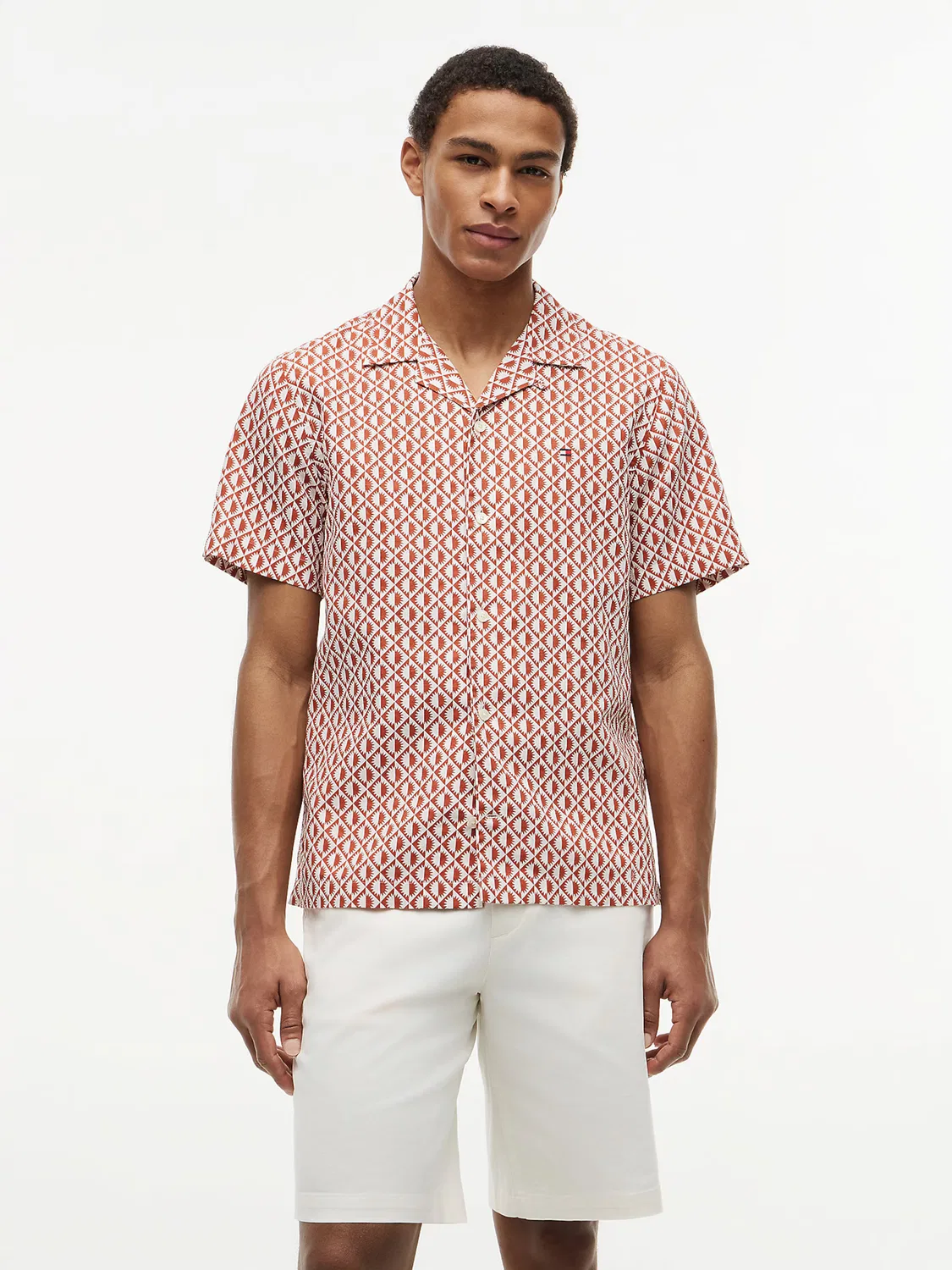 Рубашка на пуговицах стандартного кроя Tommy Hilfiger, Light Brown — фото 2