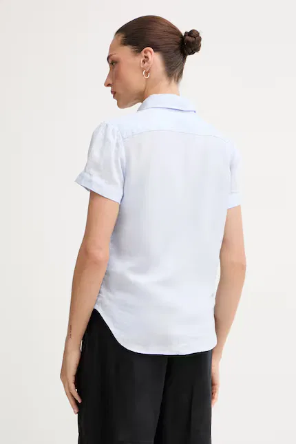 Рубашка льняная PD LINEN-WVN-SHIRT Polo Ralph Lauren, синий — фото 3