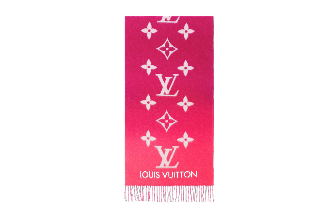 

Женский вязаный шарф Louis Vuitton, розовый/белый
