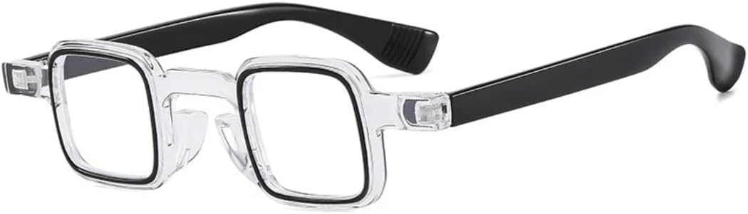 

Модные маленькие солнцезащитные очки для женщин с прозрачными градиентными линзами, солнцезащитные очки UV400, ретро-стиль, трендовые двухцветные очки для мужчин UUPTTPL, Transparent Black