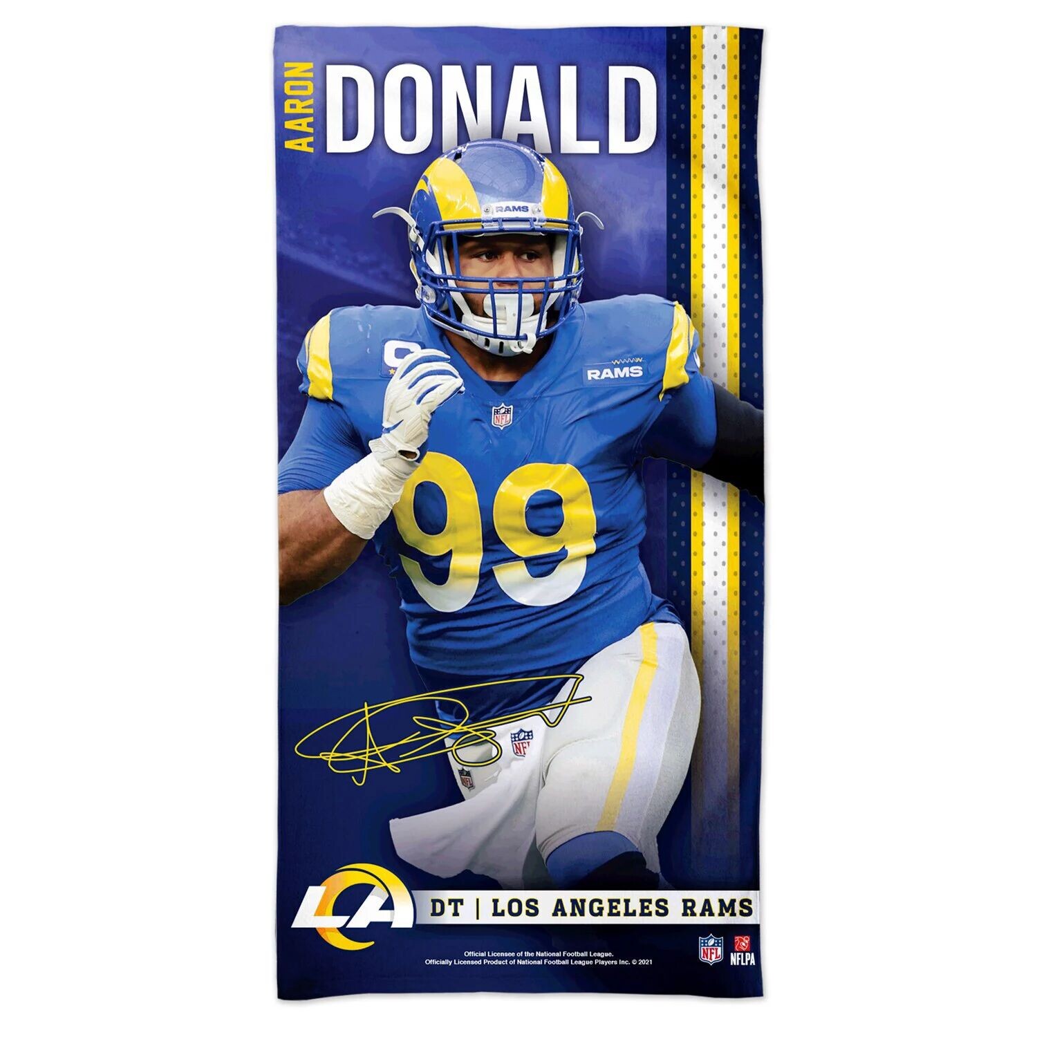 

Пляжное полотенце Spectra Player WinCraft Aaron Donald Los Angeles Rams 30 x 60 дюймов