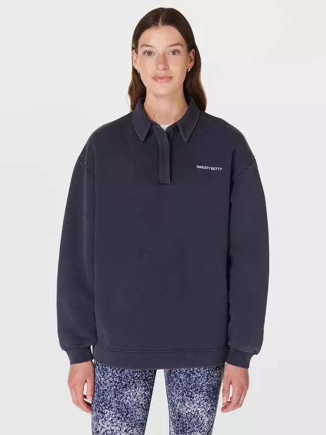 

Толстовка Sweaty Betty Powerhouse Henley, цвет navy/blue