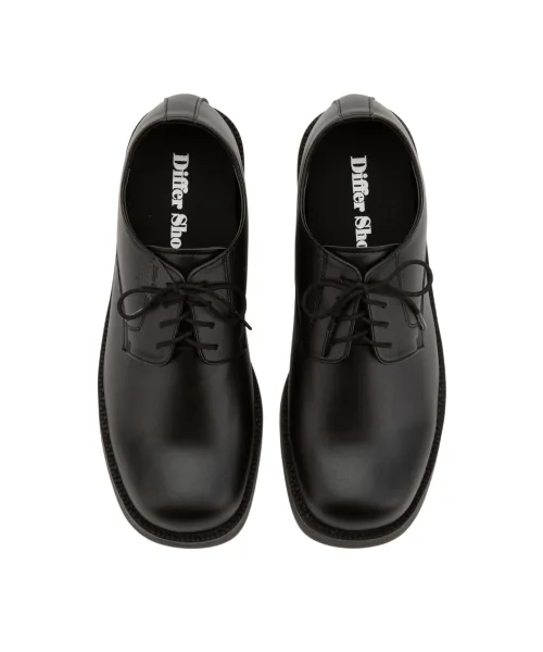 Мужские туфли дерби на высоком каблуке 7CM 702 Sharp DIFFERSHOE чёрные — фото 4