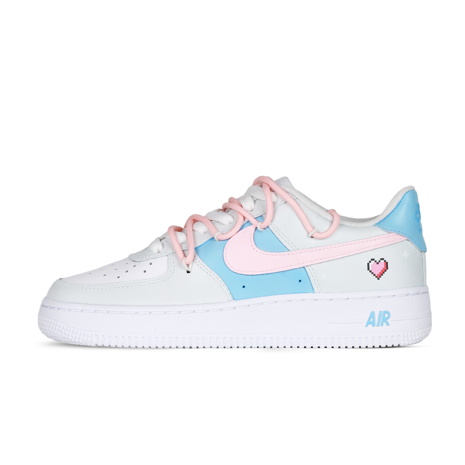 

Кроссовки Nike Air Force 1 Skateboarding Shoes Men Low-top Pink/blue, розовый