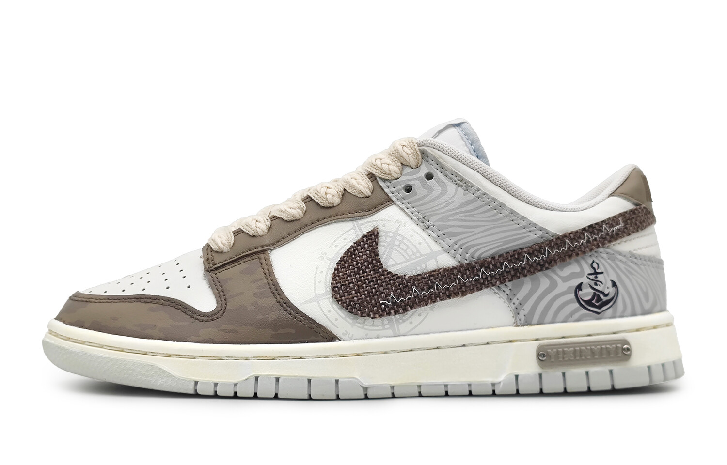 

Кроссовки Nike Dunk Skateboarding Shoes Women's Low-top White/gray, серый