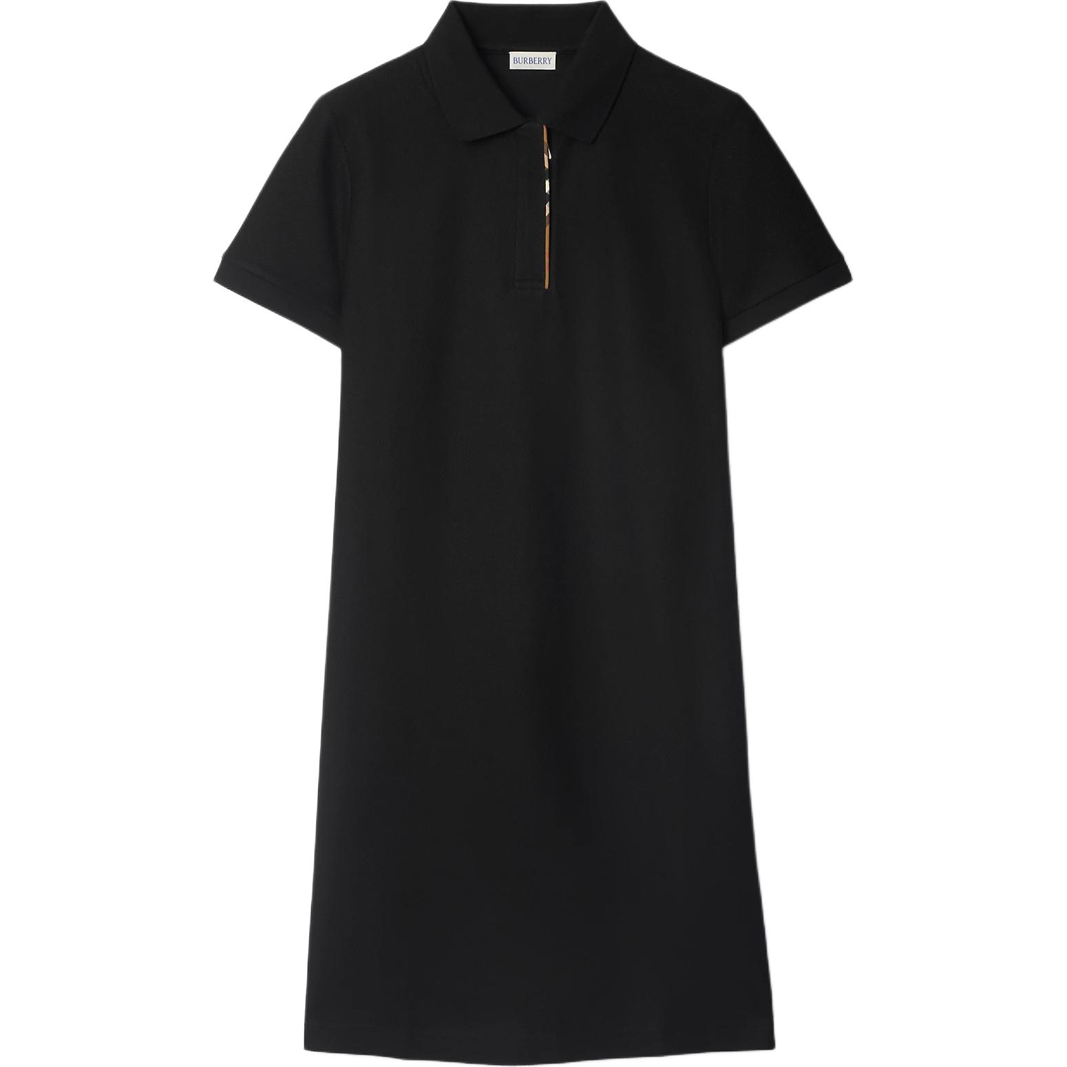 

Платье с короткими рукавами SS25 для женщин Burberry, черный