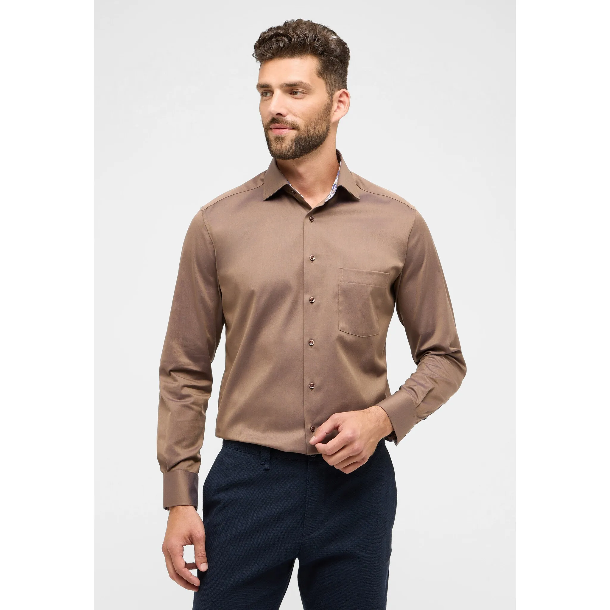 

Рубашка Eterna с длинными рукавами "MODERN FIT", цвет Chestnut