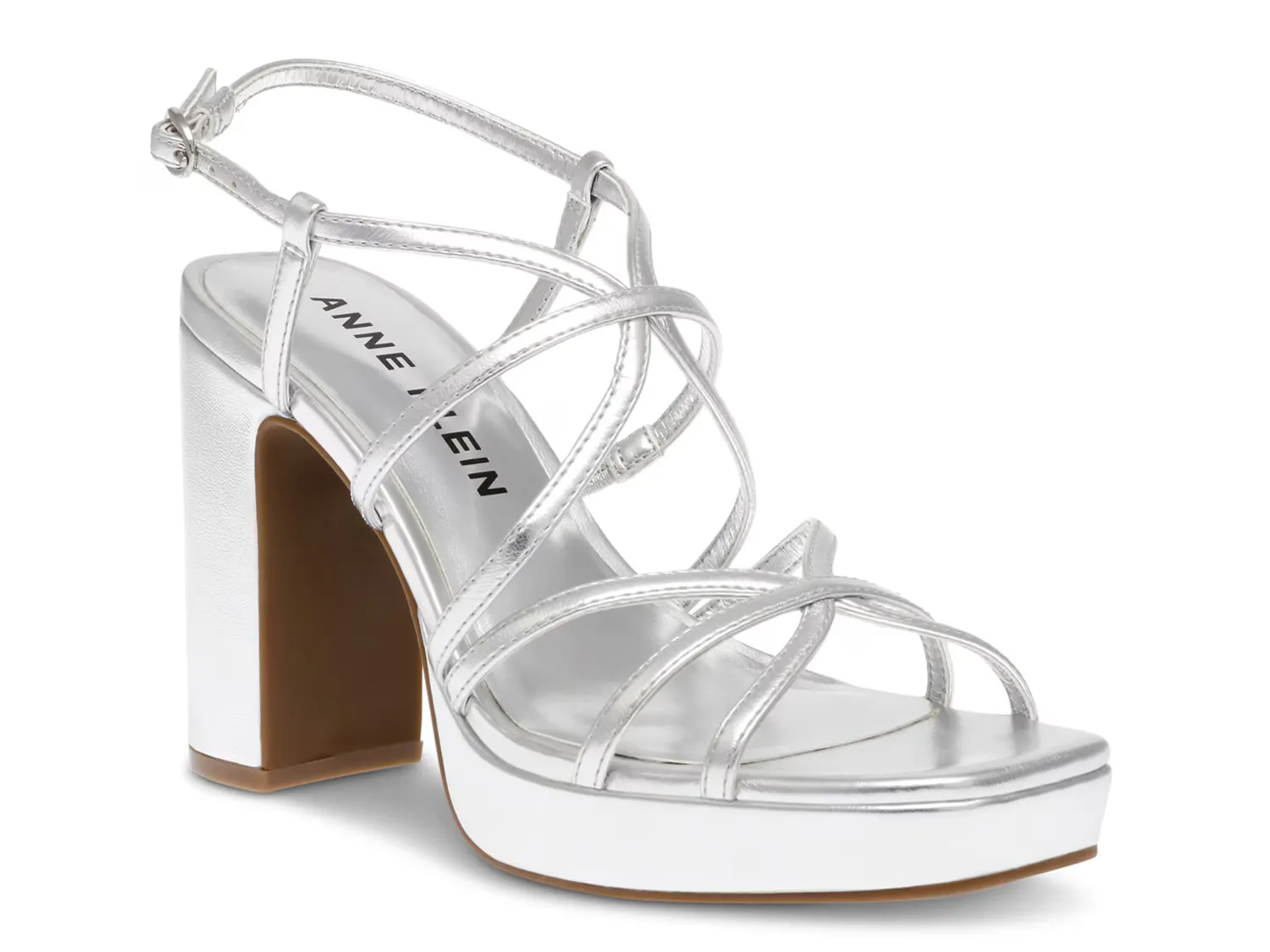 

Сандалии Zora Platform Sandal Anne Klein, серебряный/металлик