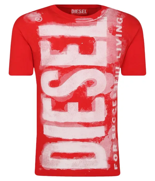 Футболка regular fit Diesel, красный