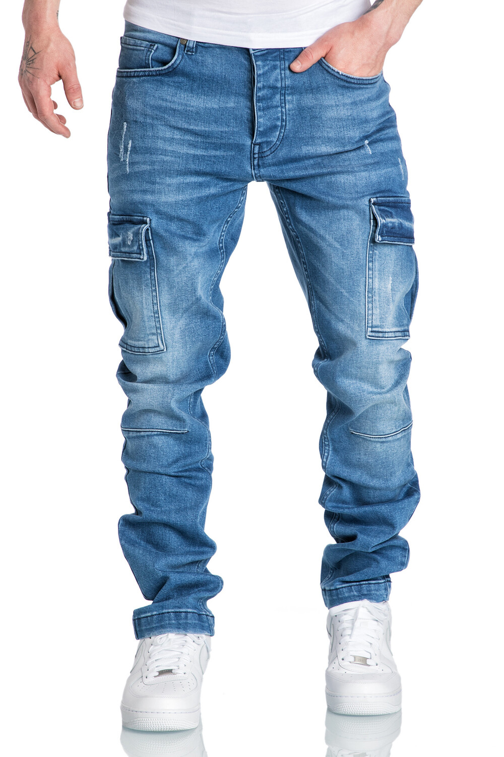 

Джинсы Amaci&Sons Regular Slim Cargo MIAMI, светло синий