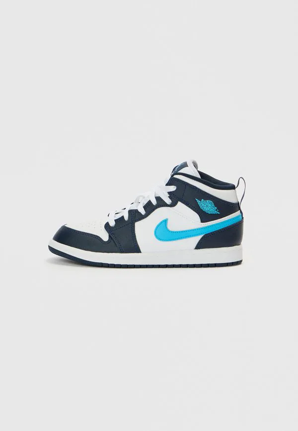 Jordan 1 mid унисекс высокие кроссовки Jordan, Obsidian/Dark Powder Blue/White