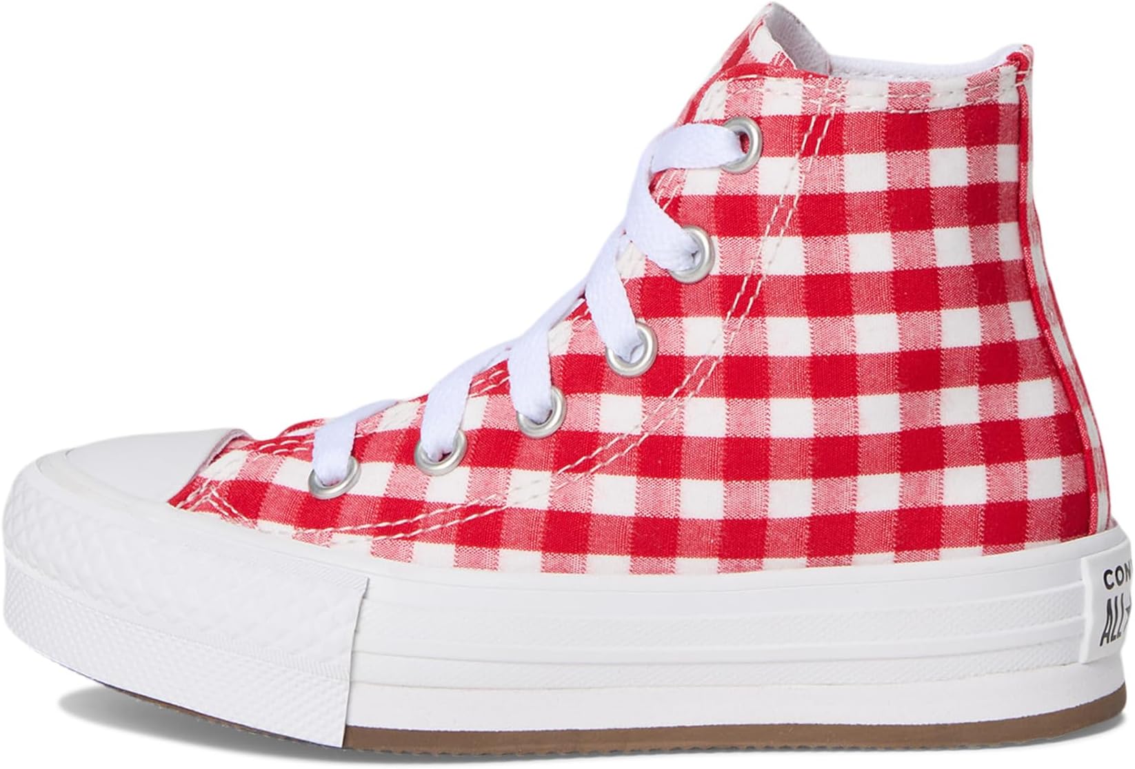 Кроссовки Converse Kids Chuck Taylor All Star Eva Lift Checkered Platform, цвет Vintage White/Red/White — фото 4