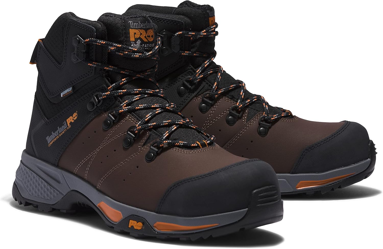 Timberland PRO мужские ботинки Switchback 6 дюймов с композитным защитным носком, водонепроницаемые, для промышленности и пеших походов, Brown/Orange V1 — фото 2
