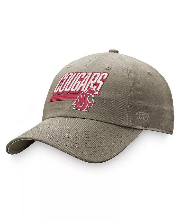 

Мужская регулируемая шляпа цвета хаки Washington State Cougars Slice Top Of The World
