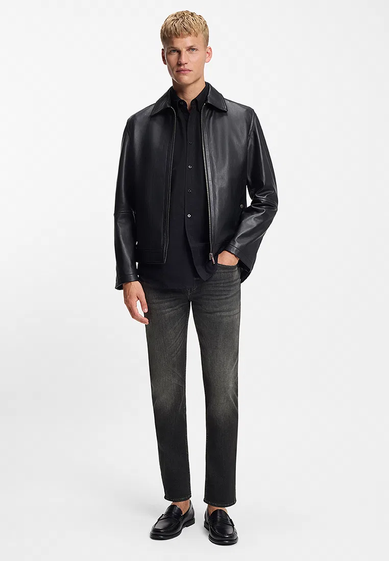 Джинсы slim fit, BOSS Orange, DELAWARE, черный — фото 4