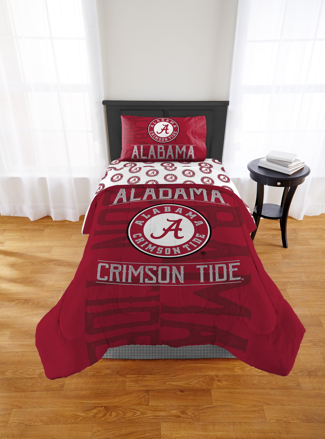 

Комплект постельного белья NCAA Alabama Crimson Tide, синий/белый
