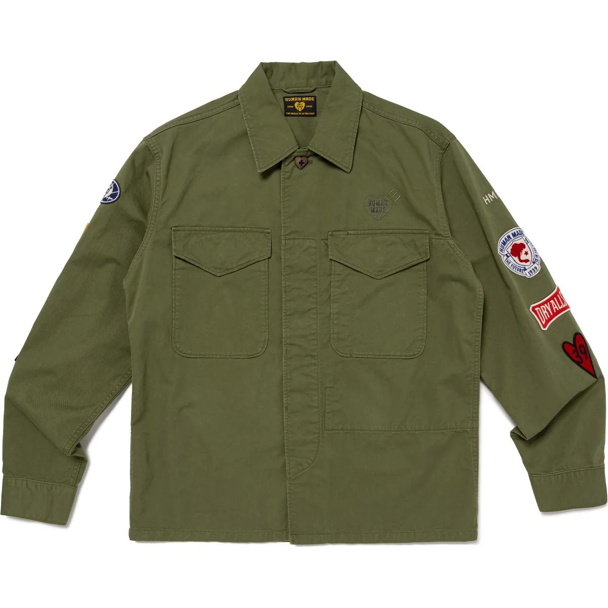 

Футболка с накладным карманом HUMAN MADE, Арми Грин