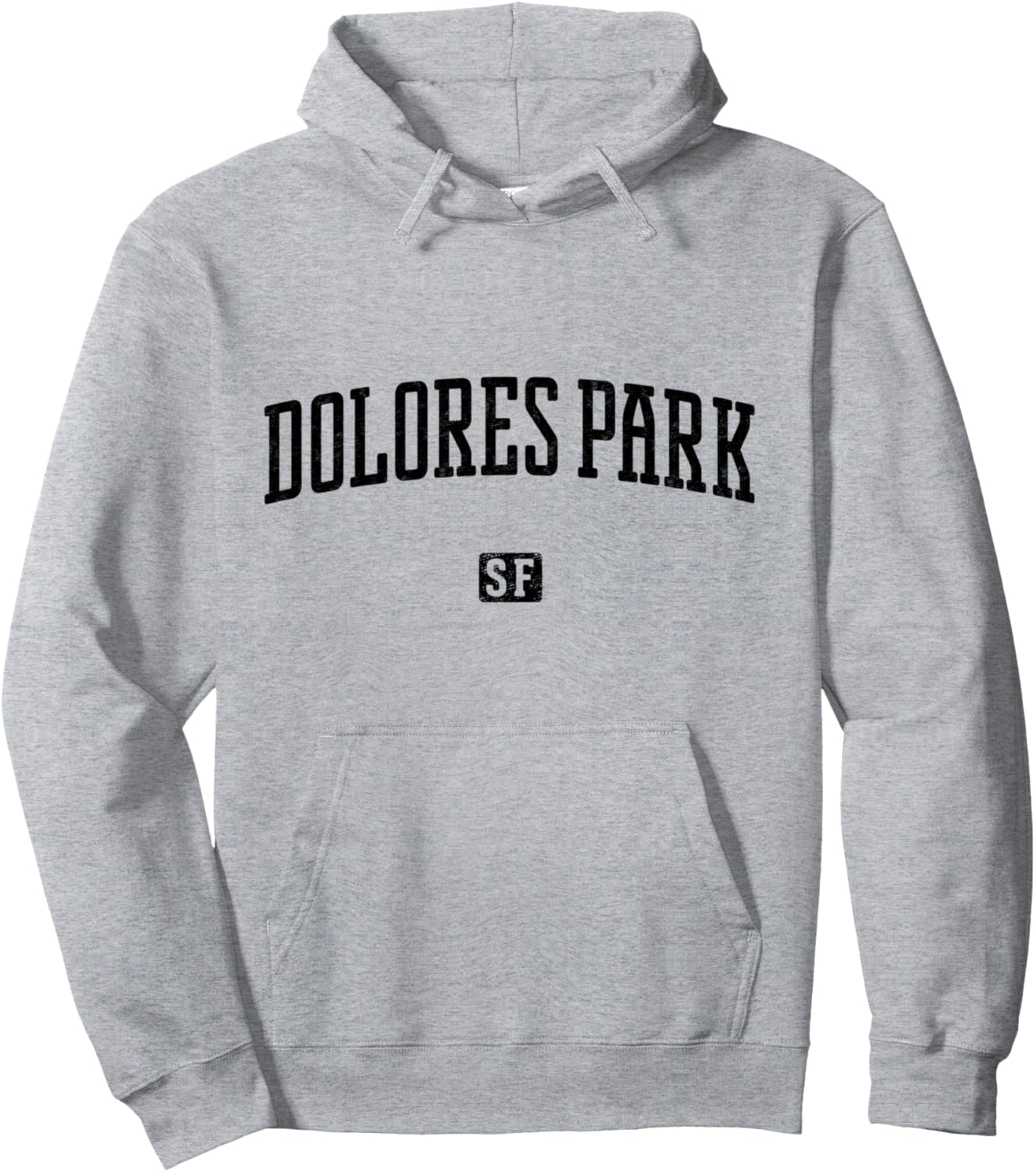 

Худи в винтажном стиле с изображением парка Долорес, Сан-Франциско Dolores Park Apparel Co, серый