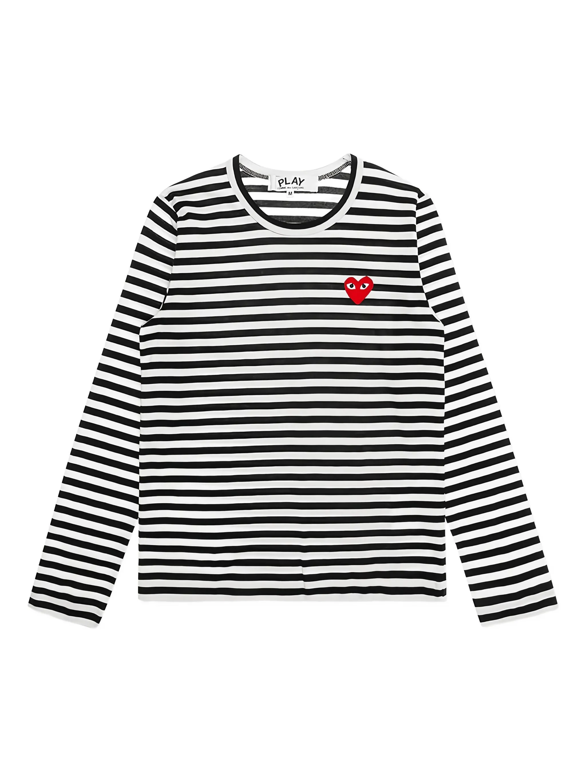 

Футболка Big Heart в полоску Comme Des Garçons Play, черный