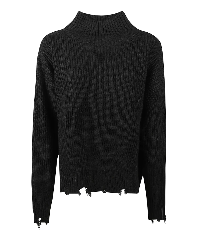 

Уютный вязаный свитер с высоким воротником Hinnominate, черный