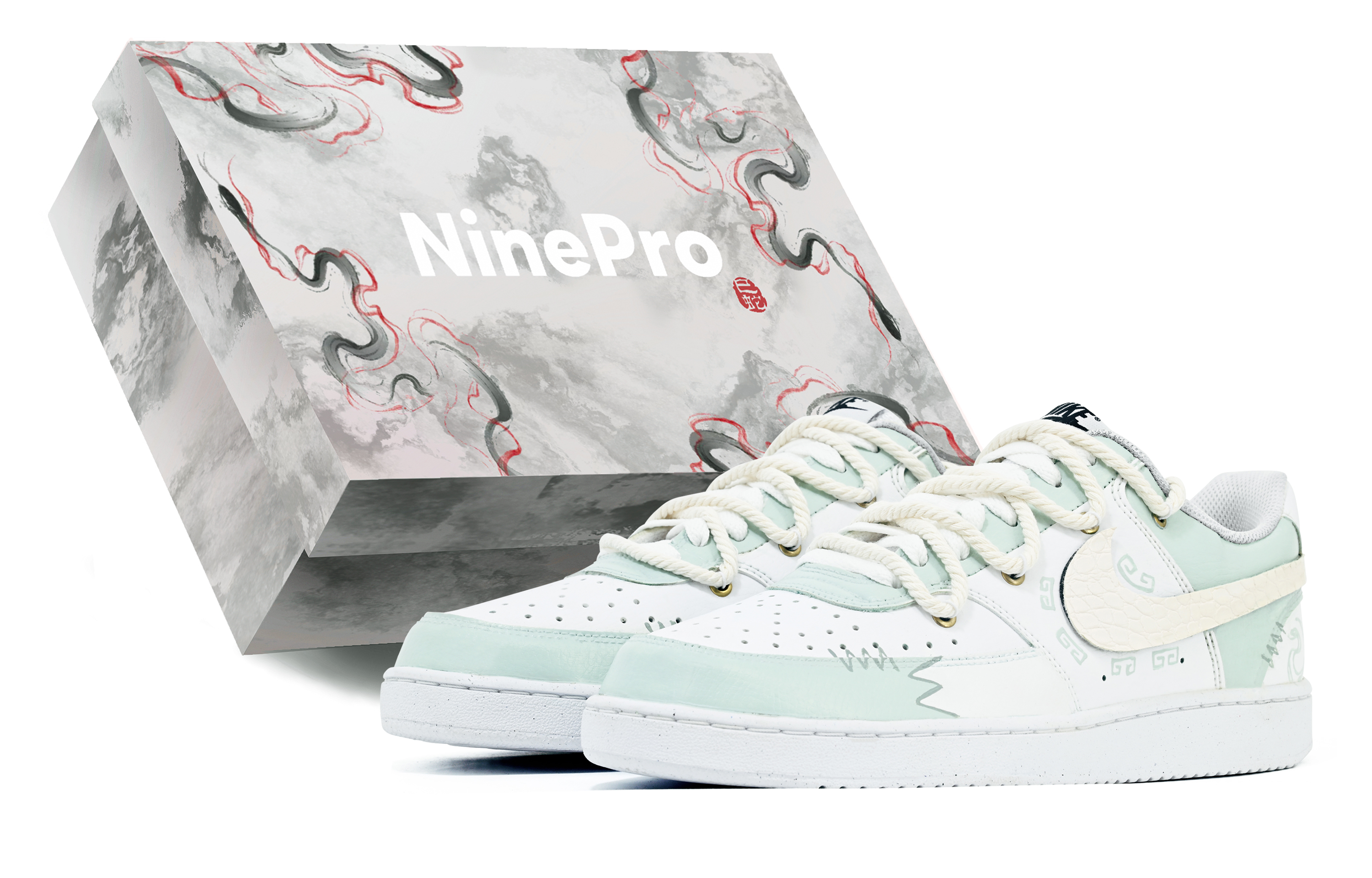 

Nike Кроссовки Court Vision 1 с низким верхом, противоскользящие, износостойкие, мужские, для скейтбординга, голубые