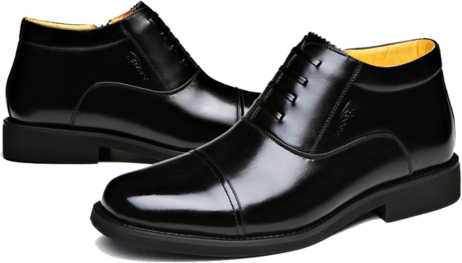 

Высокие походные ботинки, деловые кожаные мужские ботинки, классические офисные ботинки Чакка с молнией, зимняя теплая обувь до щиколотки, приятные для кожи и комфортные, на день рождения, День отца Rishengchang, черный