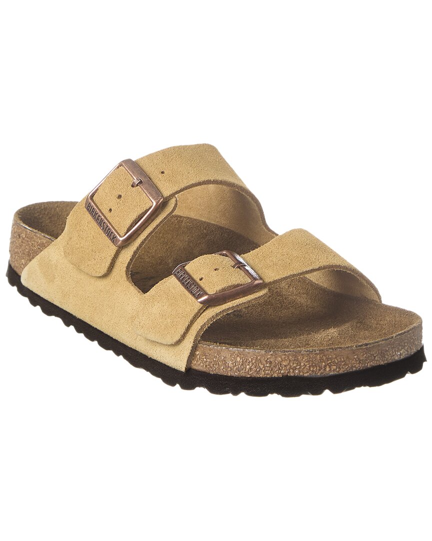 Биркеншток Аризона BS Замшевые сандалии Birkenstock, бежевый