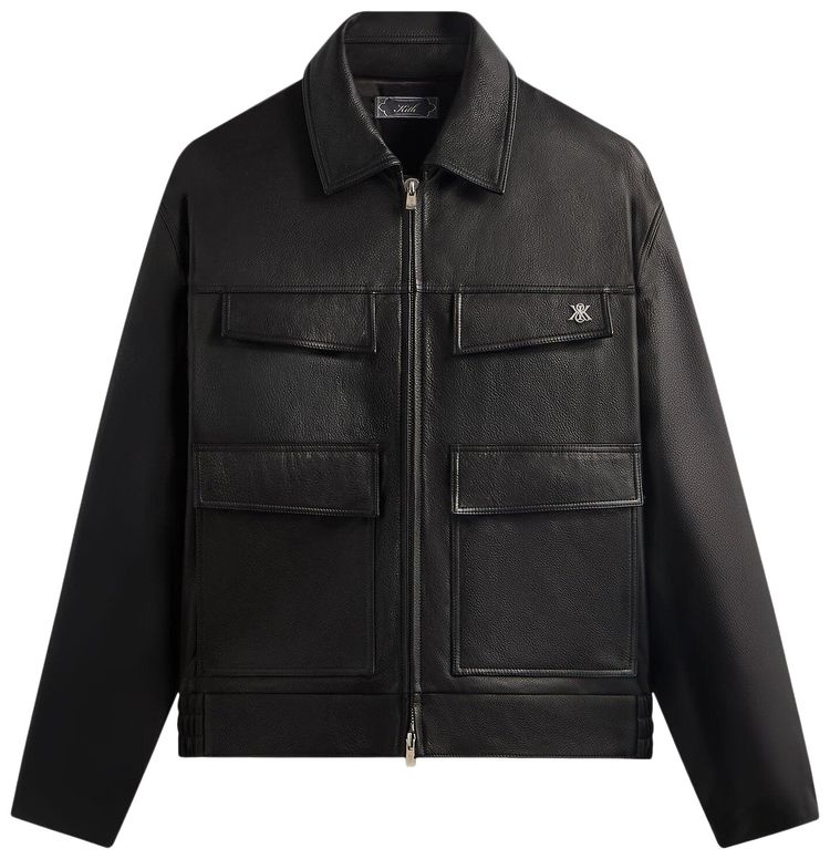 

Кожаная куртка Kith Orion, черная