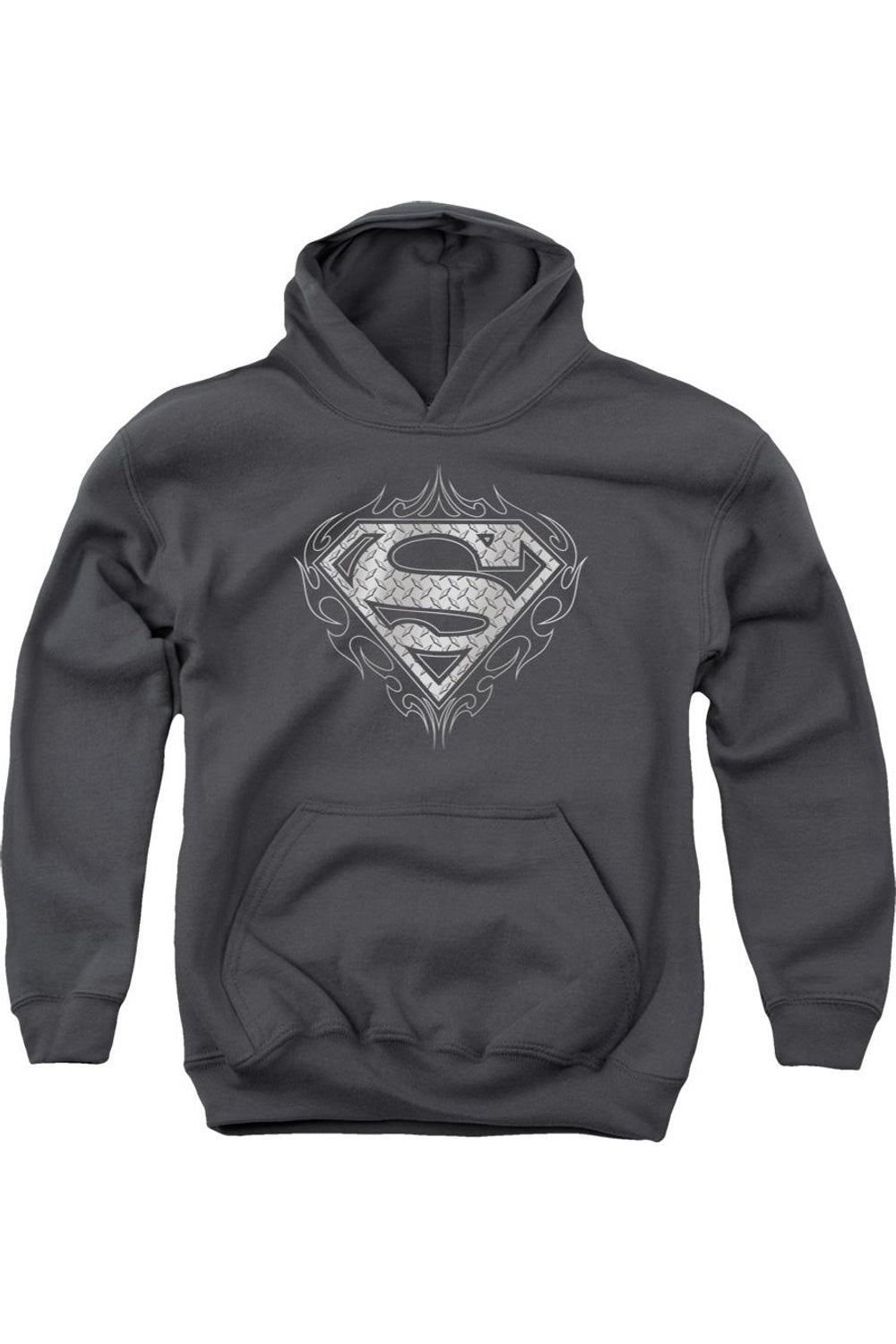 

Молодежная толстовка с капюшоном Superman Tribal Steel Logo Gildan, Charcoal