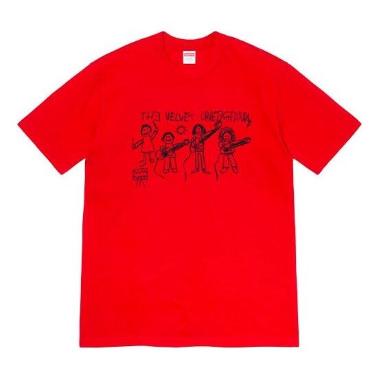 

Футболка fw19 week 4 x the velvet underground drawing tee Supreme, красный