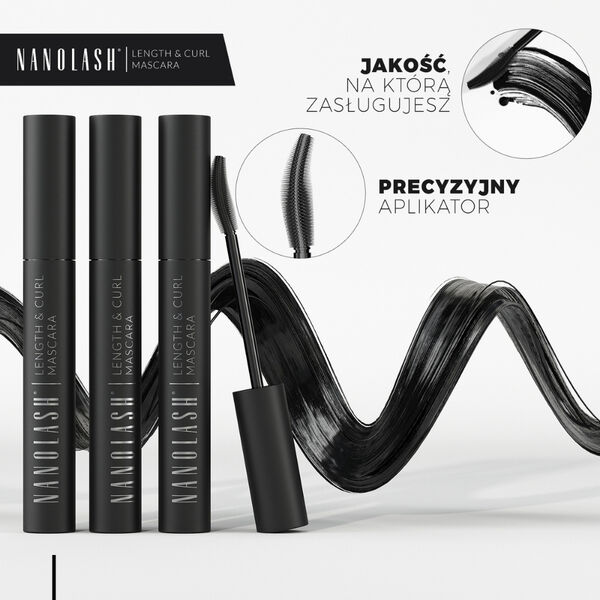 Удлиняющая и подкручивающая тушь для ресниц, 10 мл Nanolash Length & curl mascara — фото 4