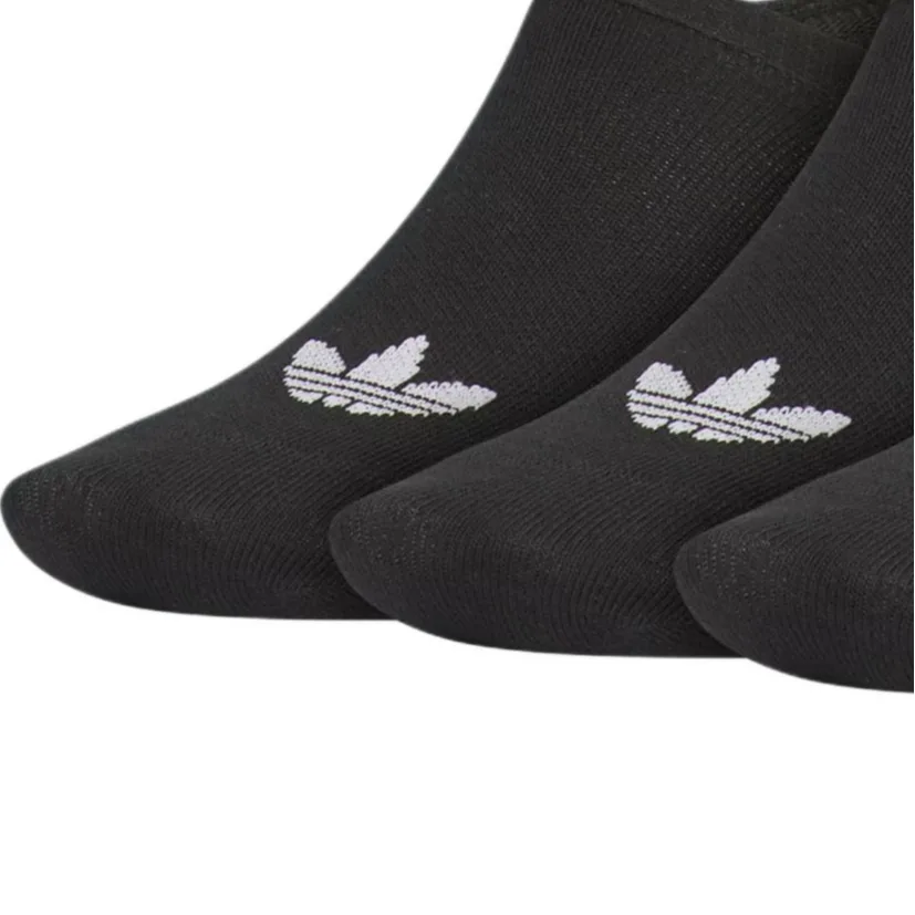 Носки ноу-шоу унисекс, набор из 3 пар Adidas, 3 Pack (Black/White) — фото 4