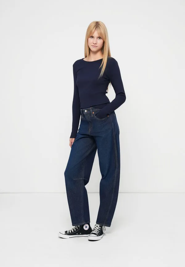 Футболка с длинными рукавами и круглым вырезом Gap, Navy Uniform — фото 2