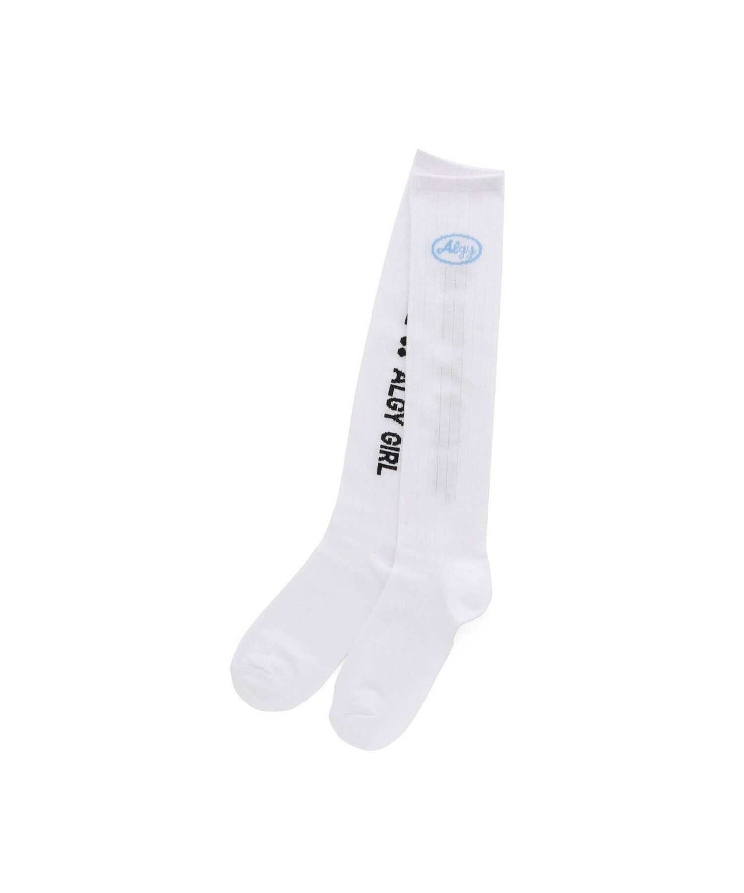 Асимметричные высокие носки с логотипом Algy, Off white